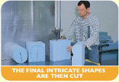 Cutting intricate foam shapes