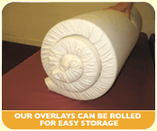 Our foam mattress overlays can be rolled for easy storage