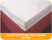 Standard polycotton mattress overlay