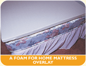Foam mattress overlay/topper