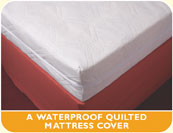 Quilted waterproof mattress cover